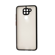 Чохол Xiaomi Redmi Note 9 LikGus Totu camera protect чорний / червоний