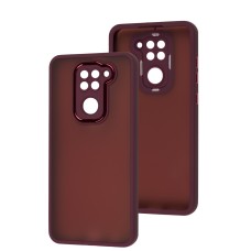 Чохол для Xiaomi Redmi Note 9 Luxury Metal Lens марсала