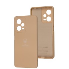 Чохол для Xiaomi Redmi Note 12 Pro Silicone Full Тризуб пудровий