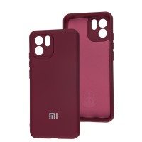 Чохол Xiaomi Redmi A1 Silicone Full camera бордовий / marsala