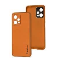 Чохол для Xiaomi Poco X5 / Note 12 5G Leather Xshield apricot