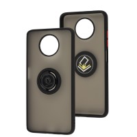 Чохол для Xiaomi Redmi Note 9T LikGus Edging Ring чорний/червоний