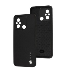 Чохол для Xiaomi Redmi 12C / 11A Wave Leather чорний