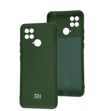 Чохол для Xiaomi Poco С40 Silicone Full camera зелений / dark green