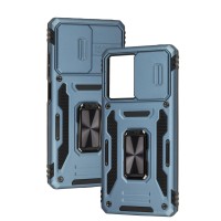 Чохол для Xiaomi Poco X5 Pro Camshield Army Ring синій / light blue