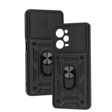 Чохол для Xiaomi Poco X5 Pro / Note 12 Pro Speed Serge Ring Armor ударостійкий чорний