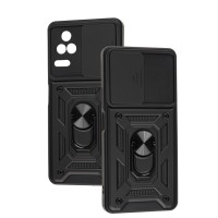 Чохол для Xiaomi Poco F4 Serge Ring Armor ударостійкий чорний