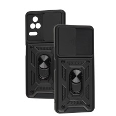Чохол для Xiaomi Poco F4 Serge Ring Armor ударостійкий чорний