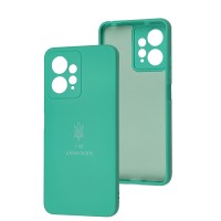 Чохол для Xiaomi Redmi Note 12 4G Silicone Full Тризуб бірюзовий