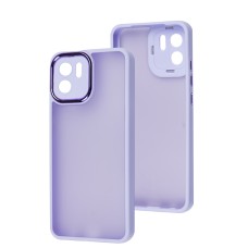 Чохол для Xiaomi Redmi A1 Luxury Metal Lens бузковий