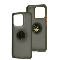 Чохол для Xiaomi Poco С40 LikGus Edging Ring хакі