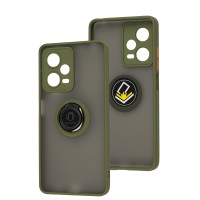 Чохол для Xiaomi Redmi Note 12 Pro LikGus Edging Ring хакі