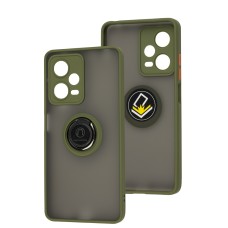 Чохол для Xiaomi Redmi Note 12 Pro LikGus Edging Ring хакі