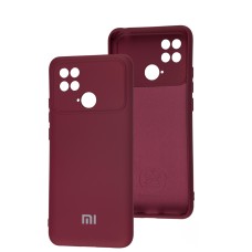 Чохол для Xiaomi Poco С40 Silicone Full camera бордовий / marsala