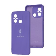 Чохол для Xiaomi Redmi 12C / 11A Silicone Full Тризуб лавандовий