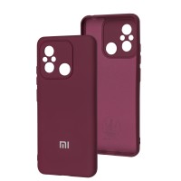 Чохол для Xiaomi Redmi 12C / 11A / Poco C55 Silicone Full camera marsala