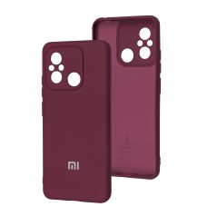 Чохол для Xiaomi Redmi 12C / 11A / Poco C55 Silicone Full camera marsala