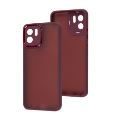 Чохол для Xiaomi Redmi A1 Luxury Metal Lens марсала