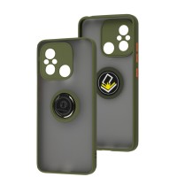 Чохол для Xiaomi Redmi 12C / 11A LikGus Edging Ring хакі