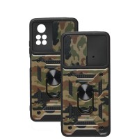 Чохол для Xiaomi Poco X4 Pro 5G Serge Ring Armor ударостійкий army brown