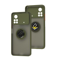 Чохол Xiaomi Poco X4 Pro 5G LikGus Edging Ring хакі