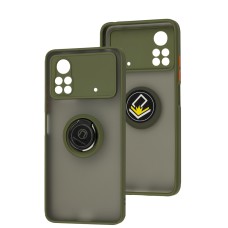 Чохол Xiaomi Poco X4 Pro 5G LikGus Edging Ring хакі