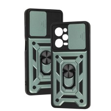 Чохол для Xiaomi Poco X5 Pro / Note 12 Pro Speed Serge Ring Armor ударостійкий зелені