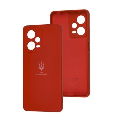 Чохол для Xiaomi Redmi Note 12 Pro Silicone Full Тризуб червоний