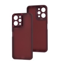 Чохол для Xiaomi Redmi 12 Luxury Metal Lens марсала