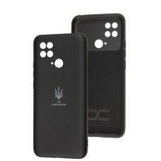 Чохол для Xiaomi Poco С40 Silicone Full Тризуб чорний