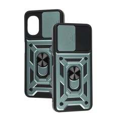 Чохол для Xiaomi Poco M5 Serge Ring Armor ударостійкий зелений