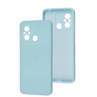 Чохол для Xiaomi Redmi 12C / 11A Silicone Full Тризуб бірюзовий / sea blue