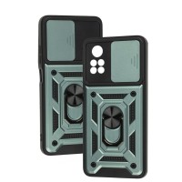 Чохол для Xiaomi Poco X4 Pro 5G Serge Ring Armor ударостійкий зелений