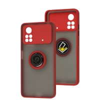 Чохол для Xiaomi Poco X4 Pro 5G LikGus Edging Ring червоний