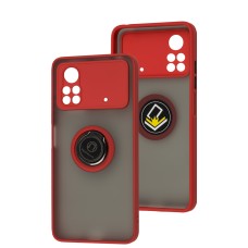 Чохол для Xiaomi Poco X4 Pro 5G LikGus Edging Ring червоний
