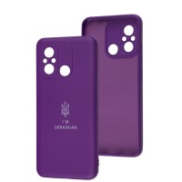 Чохол для Xiaomi Redmi 12C / 11A Silicone Full Тризуб фіолетовий / purple