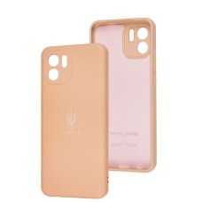 Чохол для Xiaomi Redmi A1 Silicone Full Тризуб персиковий