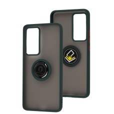 Чохол для Xiaomi 12T / 12T Pro LikGus Edging Ring оливковий