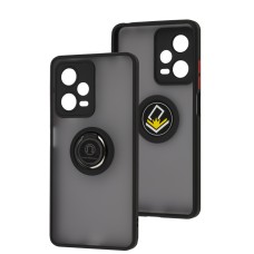 Чохол для Xiaomi Redmi Note 12 Pro LikGus Edging Ring чорний / червоний