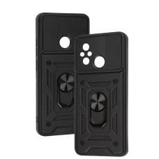 Чохол для Xiaomi Redmi 12C / 11A Serge Ring Armor ударостійкий чорний