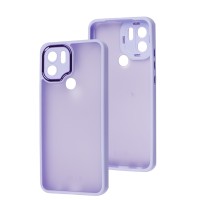 Чохол для Xiaomi Redmi A1+ Luxury Metal Lens бузковий
