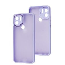 Чохол для Xiaomi Redmi A1+ Luxury Metal Lens бузковий