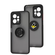 Чохол для Xiaomi Redmi Note 12 4G LikGus Edging Ring чорний / червоний