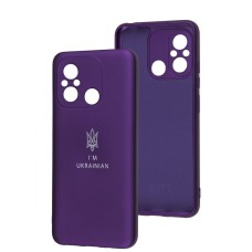 Чохол для Xiaomi Redmi 12C / 11A Silicone Full Тризуб фіолетовий / dark purple