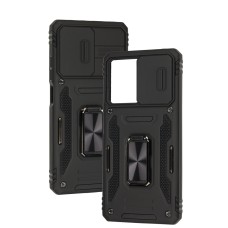 Чохол для Xiaomi Poco X5 Pro Camshield Army Ring чорний