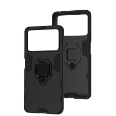 Чохол для Xiaomi Poco X4 Pro 5G Transformer Ring ударостійкий з кільцем чорний