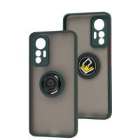 Чохол для Xiaomi 12 Lite LikGus Edging Ring оливковий