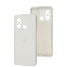 Чохол для Xiaomi Redmi 12C / 11A Silicone Full Тризуб білий
