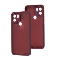 Чохол для Xiaomi Redmi A1+ Luxury Metal Lens марсала