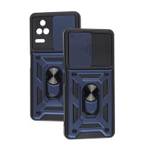 Чохол для Xiaomi Poco F4 Serge Ring Armor ударостійкий синій